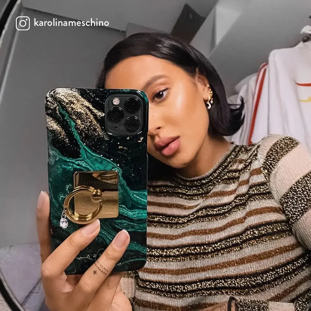 NIB BURGA Emerald Pool Tough Case for iPhone 15 Plus Green Marble